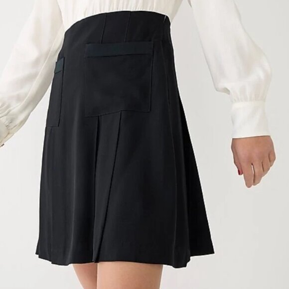 J. Crew Button-Front Crepe Shirt Dress Ivory Black 4 EUC - Picture 3 of 14